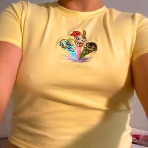 power puff girl baby tee woman meduim